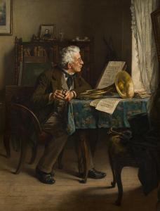 MULLER Anton 1853-1897,THE HORN PLAYER,im Kinsky Auktionshaus AT 2022-12-06