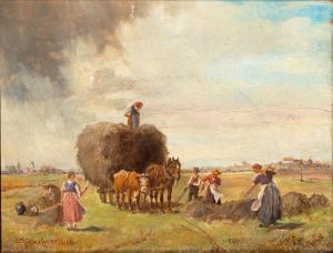 MULLER CORNELIUS Ludwig 1864-1943,Hay Harvest before the Storm,Palais Dorotheum AT 2022-09-08