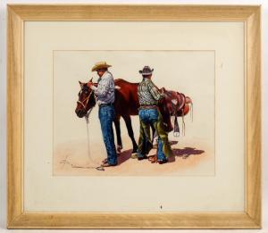 MULLER Daniel Cody 1889-1977,Saddling Up #1,Kamelot Auctions US 2019-06-13