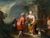 MULLER Daniel,Rebecca receiving the wedding presents from Isaac’,1734,Palais Dorotheum 2013-12-10