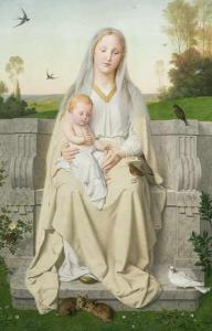 MULLER Franz 1843-1929,Madonna mit Kind in Landschaft,1915,Jeschke-Greve-Hauff-Van Vliet 2019-03-29