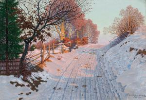 MULLER Fritz 1879-1957,A Sunny Day in Winter,Palais Dorotheum AT 2022-09-08