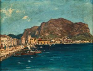 MULLER GOSSEN Franz 1871-1946,Hafenszene von Palermo,Dobiaschofsky CH 2023-11-08
