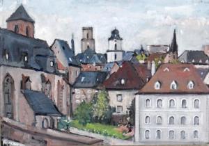 MULLER Hans Joachim 1910-1994,Blick von der Schloßkirche,1974,DAWO Auktionen DE 2017-02-17