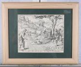 MULLER Herman Jansz 1540-1617,Landscape with figures harvesting,Jones and Jacob GB 2016-02-10