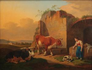 MULLER Johann Baptist 1809-1869,Cattle and Horses,1828,Bonhams GB 2017-02-22
