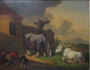 MULLER Johann Baptist 1809-1869,Cattle and Horses,1846,Bonhams GB 2013-10-17