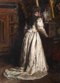 MULLER Karl 1818-1893,Giovane donna in interno in abito bianco,Finarte IT 2022-06-08