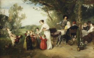 MULLER KOBURG Gustav A 1828-1901,Afternoon picknick with three generations,Christie's GB 2012-06-19