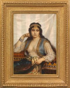 MULLER KOBURG Gustav A 1828-1901,Mädchen aus Cairo,Schloss DE 2017-09-02