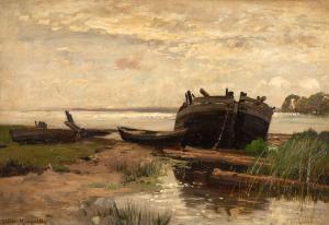 MULLER KURZWELLY Konrad Alexander 1855-1914,Abendstimmung,1891,Ahrenshoop DE 2022-08-06