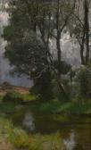 MULLER KURZWELLY Konrad Alexander 1855-1914,Sommerliche Landschaft mit Bachlauf au,Galerie Bassenge 2023-11-30
