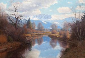 MULLER LANDECK Fritz 1865-1942,Autumn in the Alpine Foothills,Palais Dorotheum AT 2021-05-06