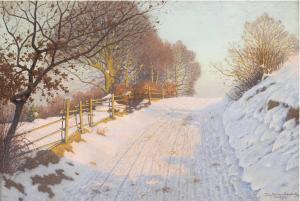 MULLER LANDECK Fritz 1865-1942,Winterlicher Sonnentag,Palais Dorotheum AT 2020-10-08