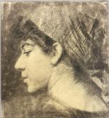 MULLER Leopold Carl 1834-1892,Jeune femme de profil,Eric Caudron FR 2022-02-25