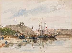 MULLER Leopold Carl 1834-1892,Syène - Assuan in Ägypten,1880/81,im Kinsky Auktionshaus AT 2023-11-28