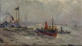 MULLER LEOPOLD 1879-1961,La rade d’’Anvers,Bernaerts BE 2012-10-25