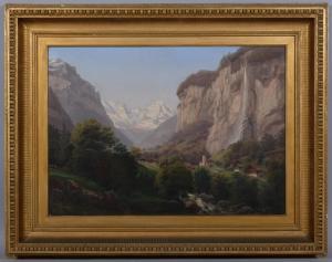 MULLER Rosa 1861-1901,Alpine mountain landscape,19th century,Burstow and Hewett GB 2024-02-29