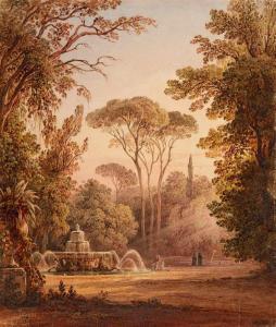 MULLER William James 1812-1845,Park der Villa Borghese in Rom,Lempertz DE 2019-05-18
