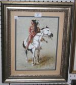 MULLINS Barry,Native American seated on a White Horse,1989,Tooveys Auction GB 2009-08-12