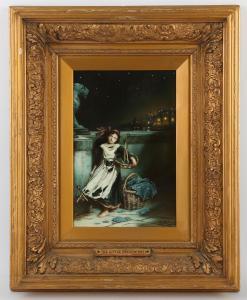 MULREADY Augustus Edwin 1844-1903,The Little Breadwinner, in the Moonlight Gli,1892,Ewbank Auctions 2022-09-22