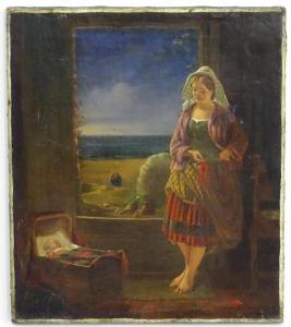 MULREADY William,An interior scene with a lady watching over a slee,Claydon Auctioneers 2022-08-28