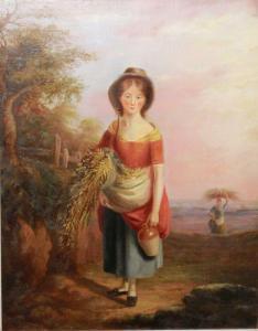 MULREADY William 1786-1863,Harvest scene with a young girl holding a s,The Cotswold Auction Company 2023-01-24