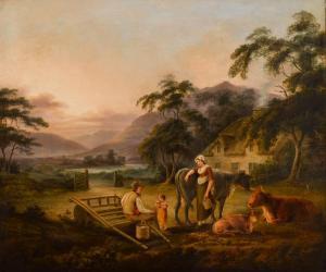 MULVANY John George 1766-1838,A FAMILY AT REST NEAR CARLINGFORD LOUGH,1826-1834,Whyte's 2020-09-28