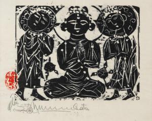 MUNAKATA Shiko 1903-1975,Buddha and Bodhisattvas,Hindman US 2024-03-27