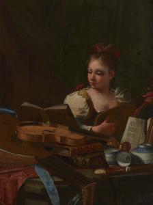 MUNARI Cristoforo 1667-1720,A girl playing a mandora, with a lute, a violin, a,Christie's 2023-05-25