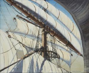 MUNCASTER Claude Graham 1903-1974,Sails and Sky,1950,Rosebery's GB 2024-03-12