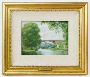 MUNCY Percy W 1900-1900,Bridge, Moret France,1928,Kaminski & Co. US 2023-12-31