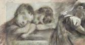 MUNDT Caroline Emilie 1842-1922,Children sleeping,1895,Bruun Rasmussen DK 2024-03-11