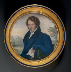 MUNERET Jean Désiré 1800-1800,Portrait de jeunesse de François-René de Chateaub,Binoche et Giquello 2018-03-29
