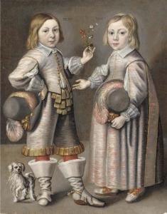 MUNNICHOVEN Hendrik 1630-1664,Double portrait of a boy and girl,1650,Christie's GB 2002-12-13