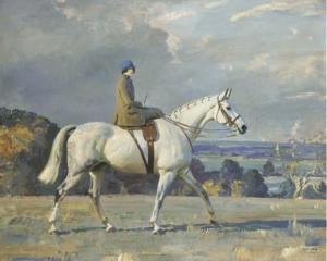 MUNNINGS Alfred James 1878-1959,Beryl Riley-Smith on Snowflake,1925,Christie's GB 2002-11-27
