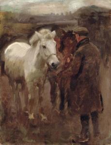 MUNNINGS Alfred James 1878-1959,Nobby Gray with Augereau,1907,Christie's GB 2007-05-18