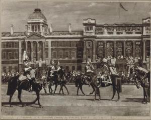 MUNNINGS Alfred James,Presentation of Standards to the Household Cavalry,1927,Christie's 2008-11-05