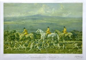 MUNNINGS Alfred James,THE BRAMHAM MOOR HOUNDS AT WEETON WHIN,1929,Mellors & Kirk 2016-05-04