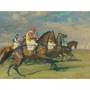 MUNNINGS Alfred James 1878-1959,THE START, NEWMARKET,1954,Sotheby's GB 2007-11-29
