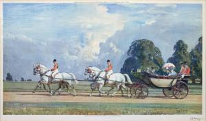 MUNNINGS Alfred James,THEIR MAJESTIES RETURNING FROM ASCOT, REPRODUCTION,Mellors & Kirk 2016-05-04