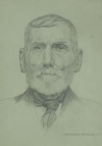 MUNNS John Bernard 1869-1942,portrait of a man,Burstow and Hewett GB 2018-01-25
