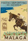 MUNOZ H FAUSTO,MALAGA / FIESTAS DEPORTIVAS DE INVIERNO,1947,Swann Galleries US 2017-03-16