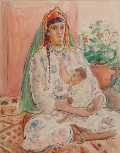 MUNRO Alexander Graham 1903-1985,NORTH AFRICAN MOTHER AND CHILD DAR TUNSI,McTear's GB 2012-05-01