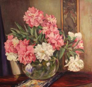 MUNSON TONKIN Linley 1877-1932,Peonies,Bonhams GB 2012-11-18