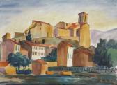 MUNSTER Mia 1894-1970,La Ciotat, Blick auf Dorf und Kirche,DAWO Auktionen DE 2010-11-24