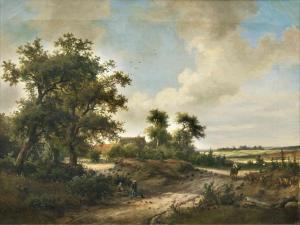 MUNTER David Heinrich 1816-1879,North German Landscape,Stahl DE 2020-02-22