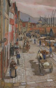 MUNTHE Gerhard Peter Frantz,Nordische Hafenstadt,1898,Beurret Bailly Widmer Auctions 2022-04-08