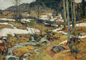 MUNTHE Gerhard Peter Frantz 1849-1929,Spring landscape from Ulvin,Uppsala Auction SE 2022-06-15