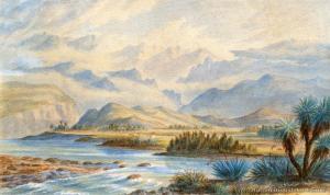 muntz charles adolphus 1834-1908,Awatere Valley, Marlborough,International Art Centre NZ 2009-10-22
